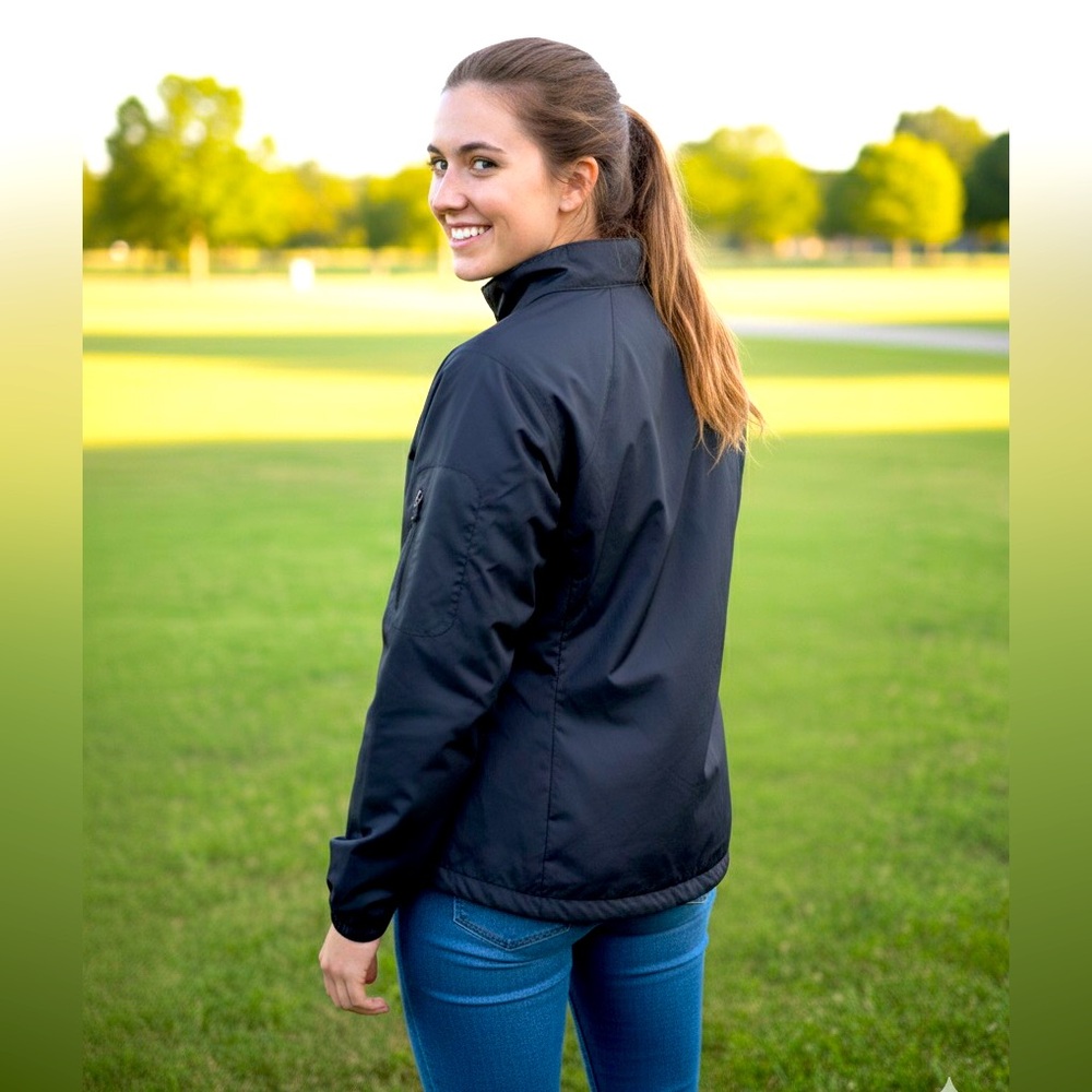 Marmot Women’s Black Fleece Lined Windbreaker Lightweight Full Zip Jacket Sz XS